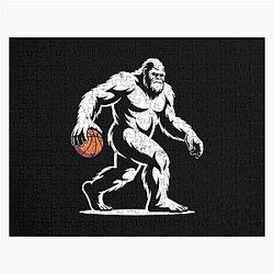 Bigfoot Basketball Ball Player Slam Dunk Hoops Jigsaw Puzzle