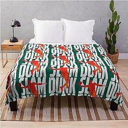 Slam Dunk Basketball Throw Blanket