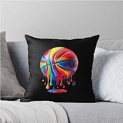 Respect The Basketball Ball Hoop Slam Dunk Throw Pillow