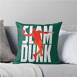 Slam Dunk Basketball Throw Pillow