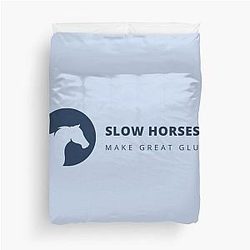 Horses Make Great Glue Duvet Cover