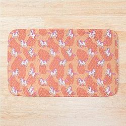 Slow horses funny equestrian sports lover gift Bath Mat