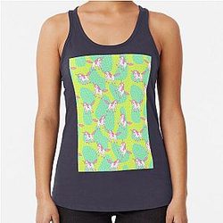 Slow horses horse lover equestrian sports gift Racerback Tank