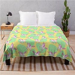 Slow funny horse lover rider horse sports gift Throw Blanket