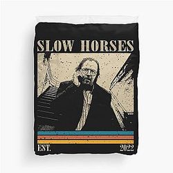 Retro Slow Horses Series Duvet Cover