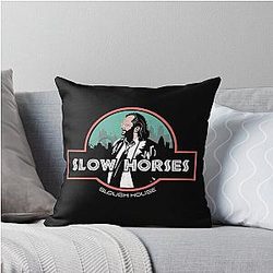 Slow Horses with Jackson Lamb The Park Throw Pillow