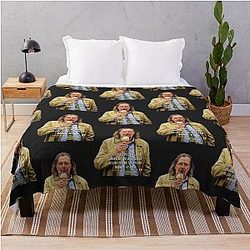 Slow Horses Jackson Lamb Painted T-Shirt Throw Blanket