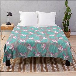 Slow Horses Funny Equestrian Sports Gift Throw Blanket