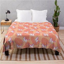Horses Funny Equestrian Sports lover Throw Blanket
