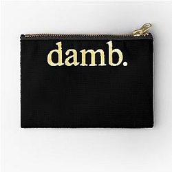 Smiley dam gold foil Smiley Zipper Pouch