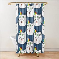 Smiley YouTuber Funny Game Shower Curtain