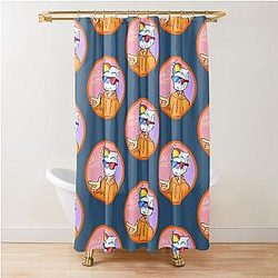 Smiley YouTuber Funny Game Shower Curtain