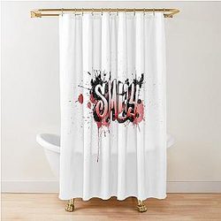 Smiley Graffiti Shower Curtain