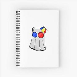 Smiley Ghost Spiral Notebook