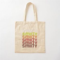Smiley Vintage Cotton Tote Bag