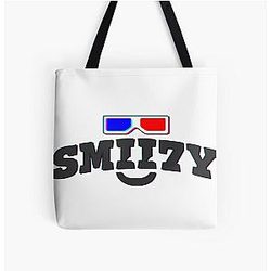 Smiley Anaglyph All Over Print Tote Bag