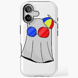 Smiley Ghost iPhone Tough Case