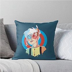 Smiley Youtuber funny game Throw Pillow