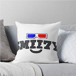 Smiley Anaglyph Throw Pillow