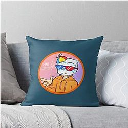 Smiley YouTuber funny game throw pillow