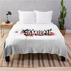 Smiley Graffiti Throw Blanket