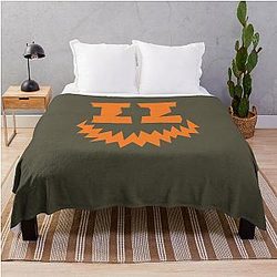 Halloween icon Smiley Throw Blanket