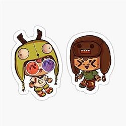 Chibi Scene Smiley and KryoGaming Sticker