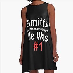 Smitty Werbenjagermanjensen - He was number 1 
A-Line Dress