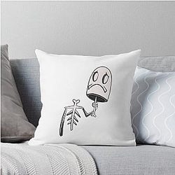 Skeleton fish - SpongeBob  Throw Pillow