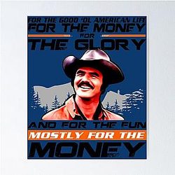 The Smokey and the Bandit car movie art Poster