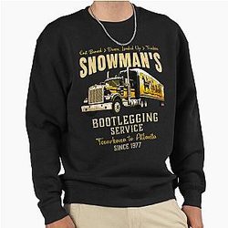Snowman's Bootlegging Service Png Smokey and the Bandit Truck Pullover Sweatshirt
