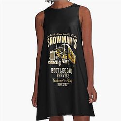 Snowman's Bootlegging Service Png Smokey and the Bandit Truck A Line Dress