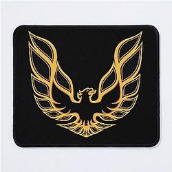 Pontiac Trans Am Firebird Smokey and the Bandit Golden Muscle Car Emblem Mouse Pad