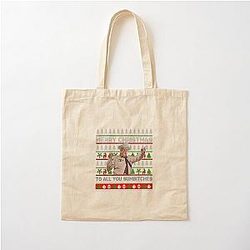 Smokey And The Bandit - Merry Christmas To All You Sumbitches - Smokey And The Bandit Funny Ugly Xmas Cotton Tote Bag