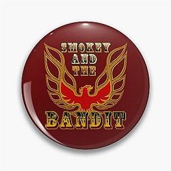 Burning Smokey and the Bandit Car Movie Art Pin