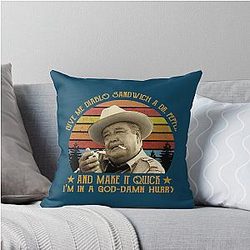 Give Me Diablo Sandwich A Dr Pepper Smokey The Bandit Throw Pillow
