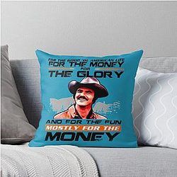 The Glory of Smokey and the Bandit Car Movie Art Throw Pillow