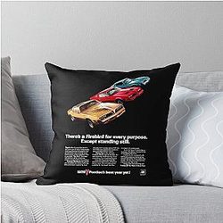 Three Smokey and the Bandit Car Movie Art Throw Pillow