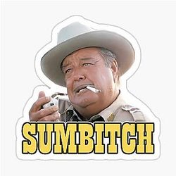Smokey And The Bandit Buford T Justice Sticker