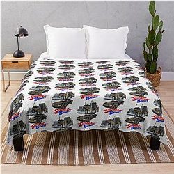 Container Smokey and the Bandit car movie art Throw Blanket