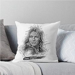 Sofia Vergara Abstract Sketch Art, Sofia Vergara Sketch, Throw Pillow
