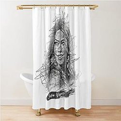 Sofia Vergara Abstract Sketch Art Design Shower Curtain