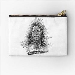 Sofia Vergara Abstract Sketch Art Zipper Pouch Design