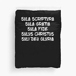 Five Solas Graphic Duvet Cover