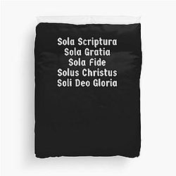 5 Solas Graphic with German Inspired font Duvet Cover