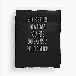 5 Solas Graphic Thin Font Duvet Cover