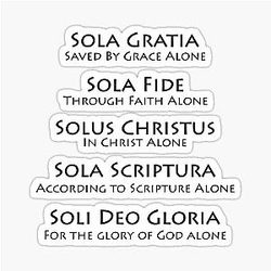 The 5 Solas of the Christian Faith Sticker
