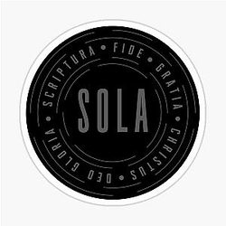 5 Solas of the Reformation: Scripture, Faith, Grace, Christ, Glory Sticker