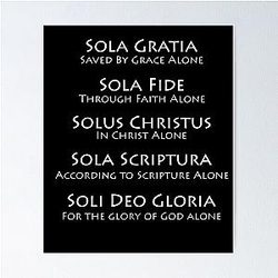 The Five Solas of the Christian Faith Poster
