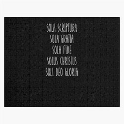 5 Solas Graphic Thin Font Jigsaw Puzzle